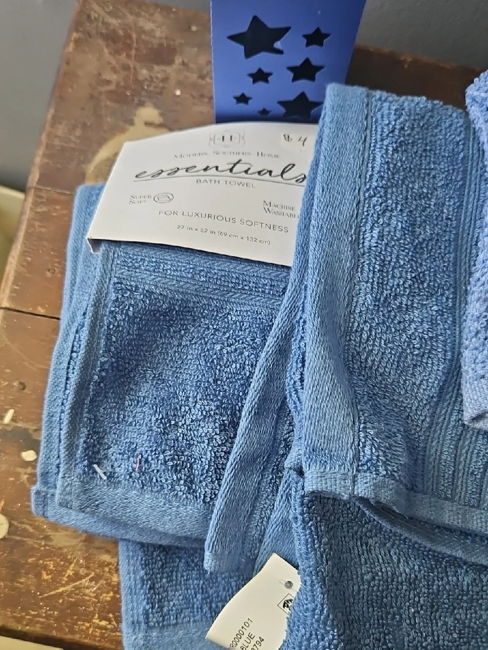 Blue  Hand Towel and Washcloh Set - Essentials
